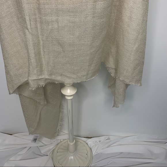 2 H&M knit gold shimmery long pashmina scarf - Picture 9 of 16
